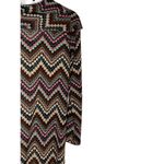 Ivy Jane  Women Top Boho Chevron Longsleeve Cowl Neck Hi-Lo Hem Multicolor Medium Photo 6