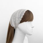 White Lace Wide Headband Photo 2