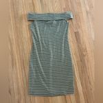 Abercrombie & Fitch NWT off the shoulder olive green striped bodycon mini dress Photo 6