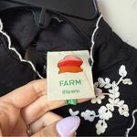 Farm Rio ‎ Embroidered Long Sleeve Tiered Maxi Dress Black XS Photo 7