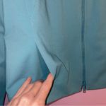 Lafayette 148 Two Way Zip Blazer Women Size 12 Designer Moto Jacket Quiet Luxury Blue Photo 6