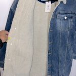 LNDN Landon Denim Sherpa Lined Denim Trench Coat Photo 7