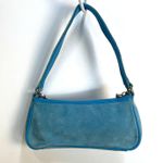 Juicy Couture Vintage Y2K  Baguette Shoulder Bag Blue Leather Mini Heart Charm Photo 9