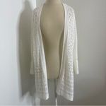 Charter Club  Size 1x Lightweight Cardigan Sweater White Lace Fun Sleeve Photo 2