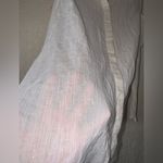 Chico's Gray Button Down Shirt with Notched Collar and Cut Out Details Photo 3