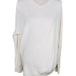 Athleta  Asymmetrical Rest Day Crewneck Sweater Small Ivory Photo 0