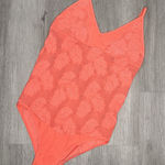 NWT Spaghetti Strap Coral Pink Sheer Body Suit Size M/L Size L Photo 0