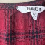 BB Dakota Laurian Off-Shoulder Top in Bordeaux Red Womens M Plaid Country Hippie Photo 5