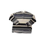 Como vintage Aztec Print Sherpa Fleece Pullover Sweater Size L Photo 4
