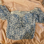 I.N. San Francisco Blue Cropped Tee Photo 0