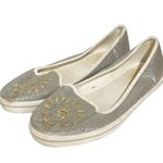 Jack Rogers  Size 9 Gray Glitter Mila Flats Womens Sparkles Slip On Shoes Photo 1