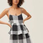 Urban Outfitters Renewal Remnants Blown Out Gingham Tiered Mini Dress - XS Photo 2