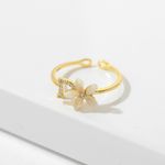 18K Gold Plated Adjustable Flower Ring for Women Photo 2