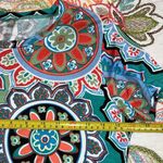 Women’s boutique small dress with pockets mandala geometric design summertime Green Photo 2