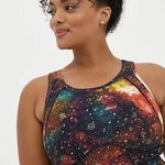 Torrid NWT  Women 2X Multicolor Galaxy Sports Bra‎ Activewear Sporty Athletic Photo 0