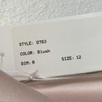 Alfred Sung NWT  Lace-Up Back Satin Bridesmaid Gown in Blush Pink D763 Photo 7