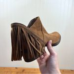 Faded Glory  Fringe Brown Faux Suede Ankle Booties Shoes size 6 Southwestern Photo 6