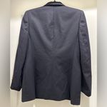 Vintage EMBASSY ROW Women's size 8P Wool Two Button Preppy Blazer Crest Emblem Blue Photo 4