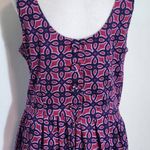 Taylor Burgundy Print Fit and Flare Dress Size 12 Wedding Guest Dress Purple Photo 4