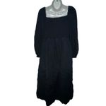 J.Crew  Smocked Puff Sleeve Dress Poplin M Tall Cotton Flowing Romantic Boho Midi Photo 3