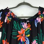 Old Navy Floral Print Smocked off shoulder top Size Small Off Shoulder Photo 2