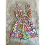 Lilly Pulitzer  Womens Pink Print Deanna Shorts Romper‎ Multicolor Straps Large Photo 6