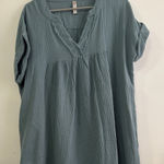 Zenana Outfitters Teal Gauze Dress Photo 0