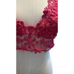 Bralette SZ Sm Crochet Pink Smocking Sweet Generis Cross Back 100% Cotton Boho Photo 2