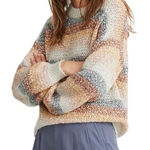 Madewell  Striped Pullover Sweater Sz‎ S Wool Knit Crew Neck Rainbow Cozy Retro Photo 0