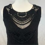 Carole Christian little back embroidered lace mini dress size small Black Photo 1