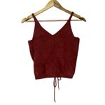 Charmed Hearts NWT Fuzzy Crop Cami Womens L Rust Knit Festival Coquette Y2K Photo 3