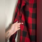 frame denim FRAME Buffalo Plaid Red and Black Button Up Long Sleeve Shirt Dress XS Photo 7