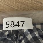 Draper James  Shirt Blue White Gingham Top Ruffle Sleeve Button Down‎ Blouse XS Photo 7