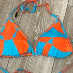 Fabletics Swimwear Sz L Bikini Top In Orange & Blue Adorable! Photo 2