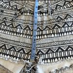 Pacsun Bullhead Aztec Tribal Mid Rise Denim Shorts Size 5 Frayed Hem Black White Photo 3