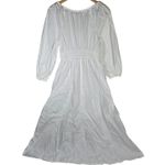 J.Crew  V-Neck Midi Dress in‎ Cotton Poplin in White S BR931 Photo 1