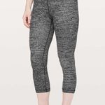 Lululemon  Align Crop *21” in Twillines Ice Grey Black - Made With Nulu Photo 0