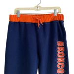 NFL Denver Broncos Orange Blue Straight Leg Casual Football Sporty Sweatpants Large Photo 4