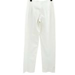 Max Mara ‘S WIDE LEG WHITE TROUSERS WITH SIDE ZIP CLOSURE AND FLAT FRONT SZ 10 Photo 6