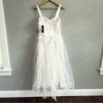 Lulus Ethereal Impression White Tulle Ruffled Bustier Dress Size Large NWT Photo 6