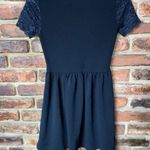 Finn and Clover  Black Lace Short Sleeve Little Mini Dress Women's Size XS Photo 5