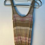 Missoni Tank Top Italian Size 42 XS/Small Tan Pink Stretch Knit Preppy Office Photo 0