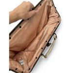 Vintage 50's 1950' paisley tapestry handbag metal frame top handle Saks Fifth Pink Photo 6