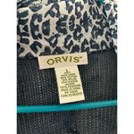 Orvis  Sweater Womens Large Blue Linen Cardigan Coastal Grandma Knit Beachy Photo 2