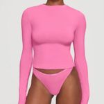 SKIMS NWT Cropped Long Sleeve T-Shirt Top AP-LGS-1370 Raspberry 2X Photo 5