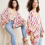 Anthropologie Dip-Dyed Cocoon Kimono One Size Tie Dye Photo 1