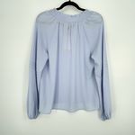 Sanctuary Social Standard Womens Light Blue Long Sleeve Smocked Collar Demure‎ Blouse M Photo 5