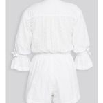 Rebecca Taylor NWT La Vie Eyelet Romper in Milk White One-Piece M $350 Photo 1