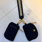 Lululemon Dual Pouch Wristlet Black Gold Brand New Photo 0