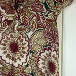 Faherty  Boho Peasant Cottage Ruffle Top Womens‎ Medium Floral Henley Cap Sleeve Photo 0